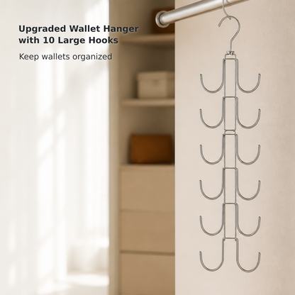 Closet Handbag Organizer with 10 Large Hooks