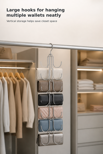 Closet Handbag Organizer with 10 Large Hooks