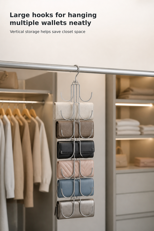 Closet Handbag Organizer with 10 Large Hooks